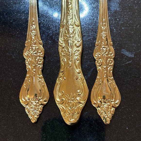 Northcraft 10K Gold Plated Flatware Set Roses Japan 44 Pcs Forks Spoons Knives - Picture 9 of 9